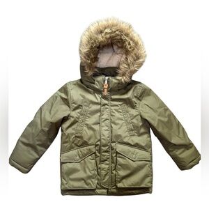 H&M hooded padded parka with Faux Fur Hood